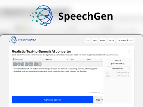SpeechGen | Description, Feature, Pricing and Competitors