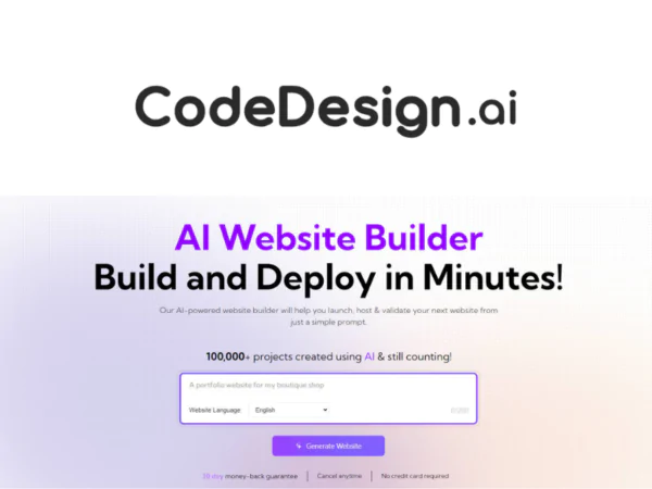 CodeDesign.ai | Description, Feature, Pricing and Competitors