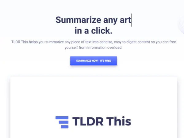 TLDR | Description, Feature, Pricing and Competitors