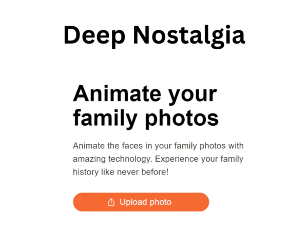 Deep Nostalgia | Description, Feature, Pricing and Competitors