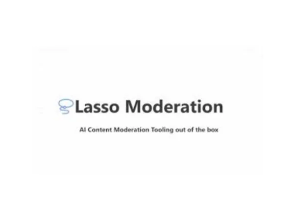 lasso moderation |Description, Feature, Pricing and Competitors