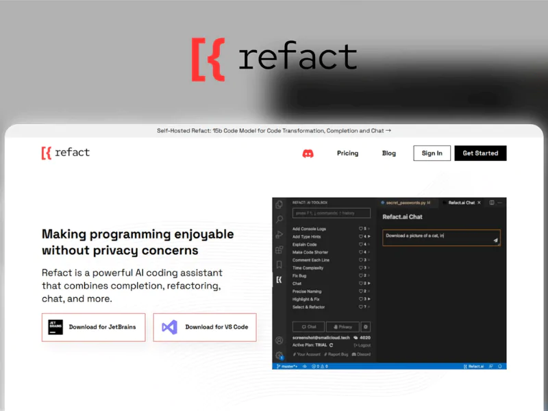 Refact AI | Description, Feature, Pricing and Competitors