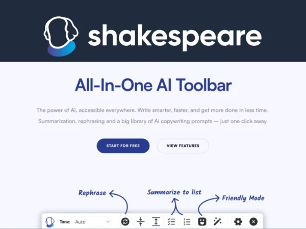 Shakespeare AI Toolbar | Description, Feature, Pricing and Competitors