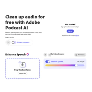 Adobe Enhance Speech | Description, Feature, Pricing and Competitors