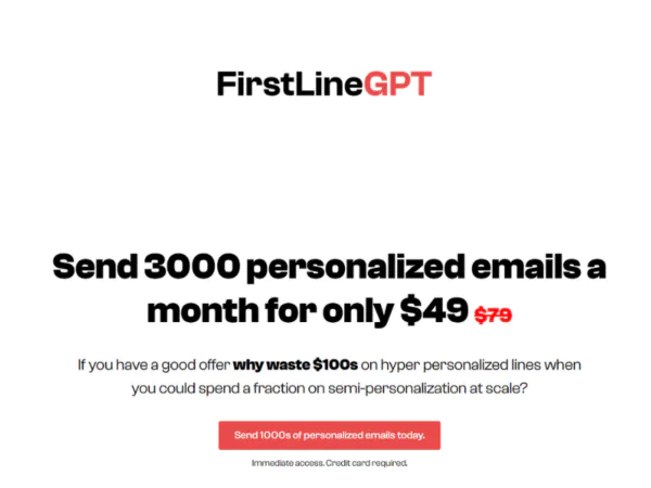 firstlineGPT | Description, Feature, Pricing and Competitors