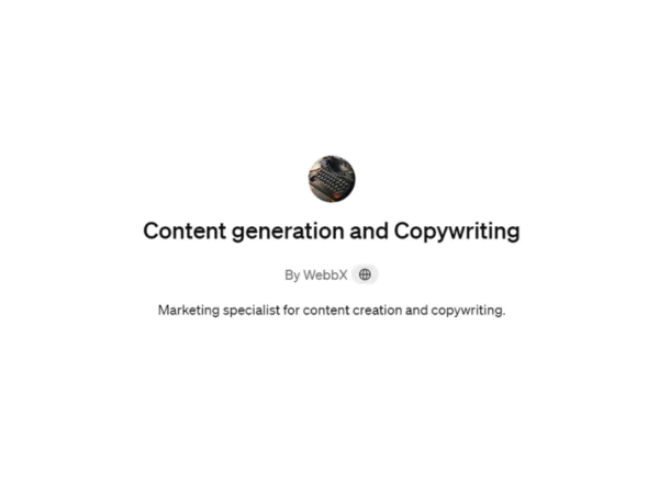 Content Generation and Copywriting GPT | Description, Feature, Pricing and Competitors